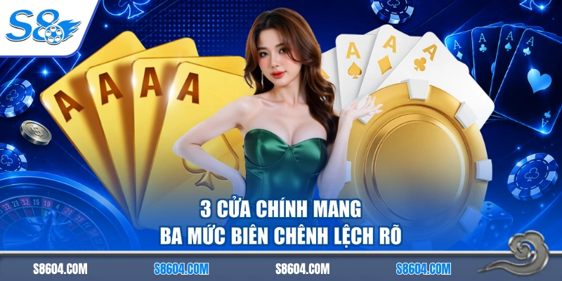 3 cửa chính mang ba mức biên chênh lệch rõ